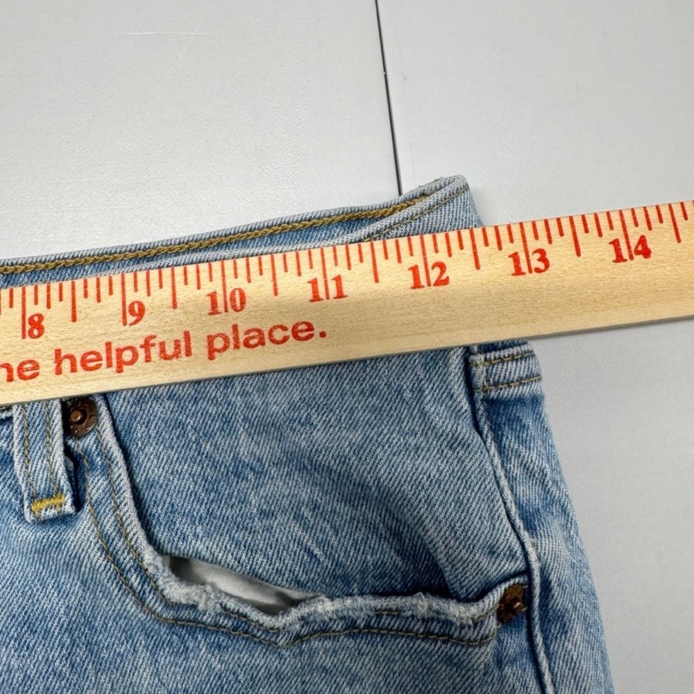 Levis Premium Ribcage Straight Jeans Light Wash Denim High Rise Size 26 - Picture 7 of 12